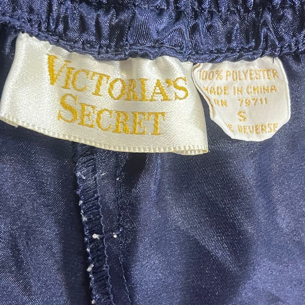 Victorias Secret VTG Gold Label 2 Pc Floral Satin Pajama Set Womens S 90s Lounge - Picture 8 of 10